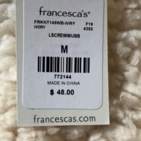 NWT Francesca’s Sherpa - Picture 8 of 9